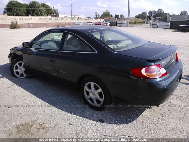 2T1CF28P12C589769 - 2002 TOYOTA CAMRY SOLARA SE/SLE მწვანე ფოტო 3