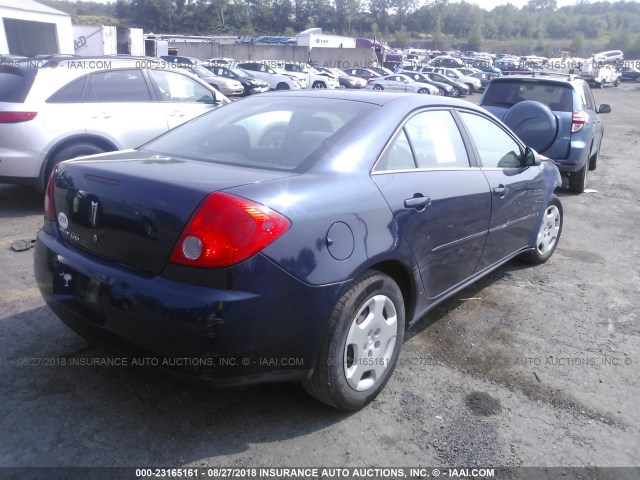 1G2ZF57B584284101 - 2008 PONTIAC G6 VALUE LEADER/BASE BLUE photo 4