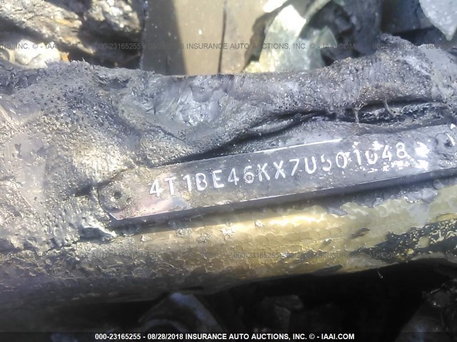 4T1BE46KX7U501048 - 2007 TOYOTA CAMRY NEW GENERAT CE/LE/XLE/SE SILVER photo 9