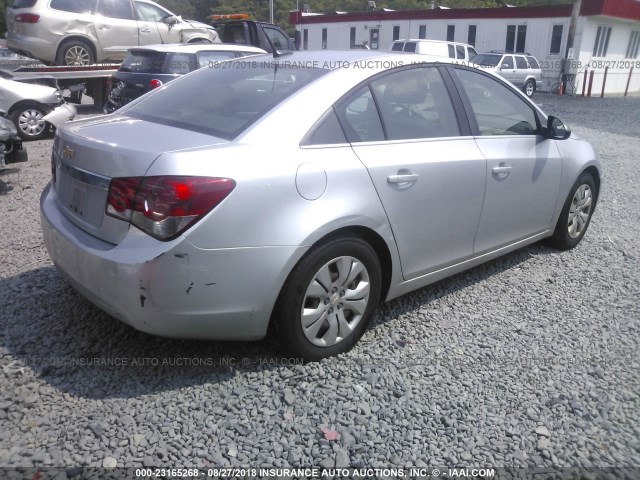 1G1PC5SH8C7239743 - 2012 CHEVROLET CRUZE LS SILVER photo 4