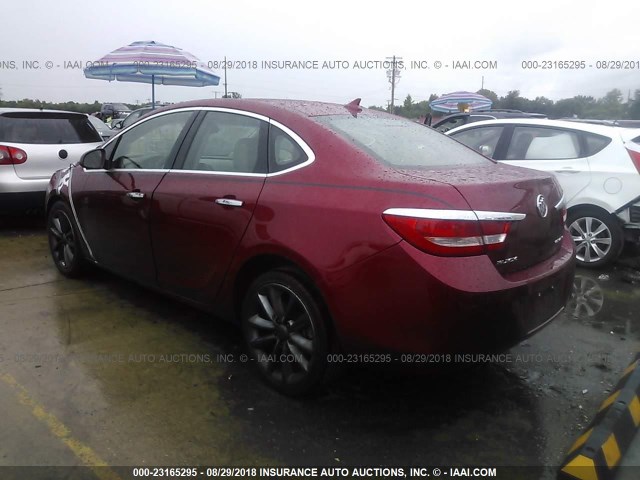 1G4PR5SK9C4146776 - 2012 BUICK VERANO CONVENIENCE RED photo 3