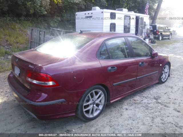 YS3FH45Y551042389 - 2005 SAAB 9-3 AERO RED photo 4