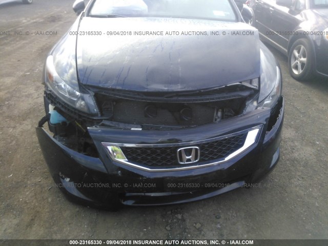 1HGCS22859A009727 - 2009 HONDA ACCORD EXL BLACK photo 6