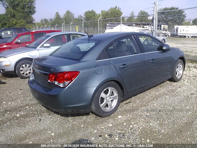 1G1PF5SC2C7289906 - 2012 CHEVROLET CRUZE LT BLUE photo 4