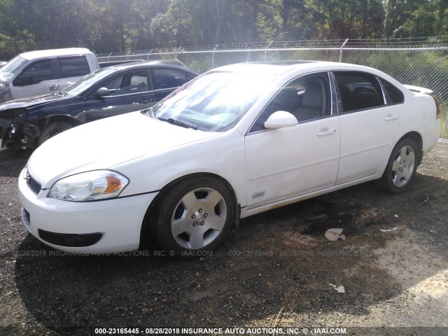 2G1WD58C789243793 - 2008 CHEVROLET IMPALA SUPER SPORT WHITE photo 2