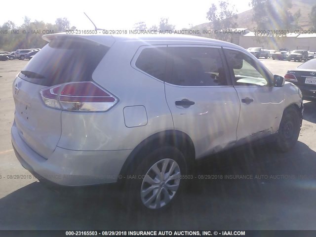 KNMAT2MT5GP692141 - 2016 NISSAN ROGUE S/SL/SV SILVER photo 4