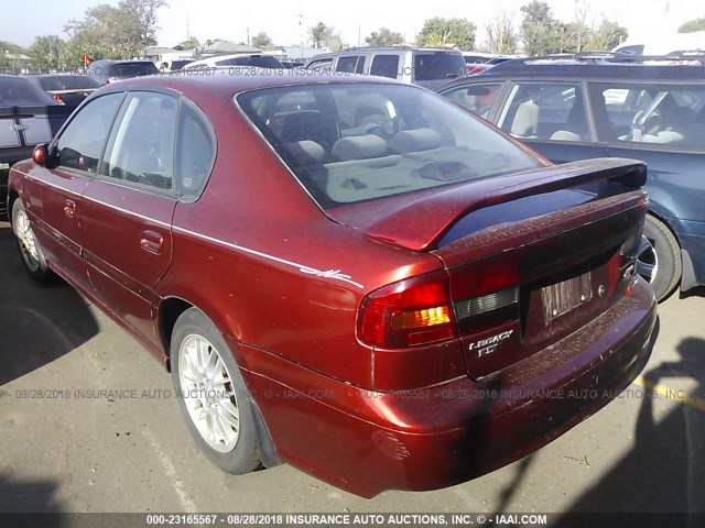 4S3BE635937217465 - 2003 SUBARU LEGACY L/L SPECIAL RED photo 3