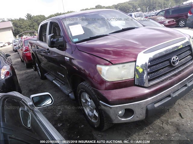 5TBDV54177S461327 - 2007 TOYOTA TUNDRA CREWMAX SR5 BURGUNDY photo 1