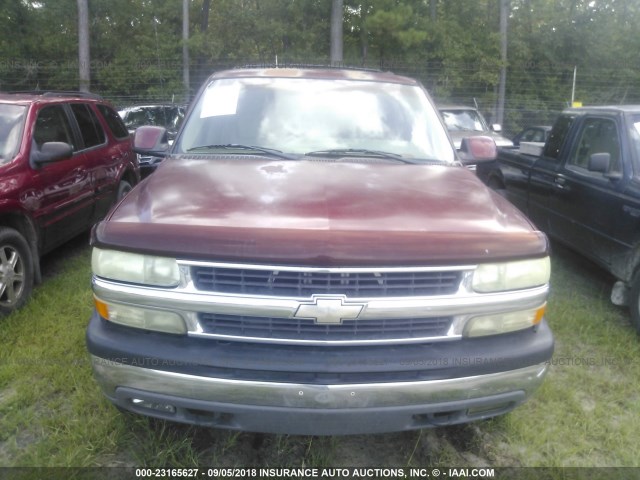 1GNEC16T31J265194 - 2001 CHEVROLET SUBURBAN C1500 BURGUNDY photo 6