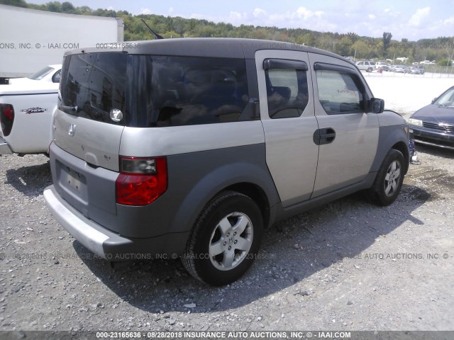 5J6YH18573L015271 - 2003 HONDA ELEMENT EX BEIGE photo 4