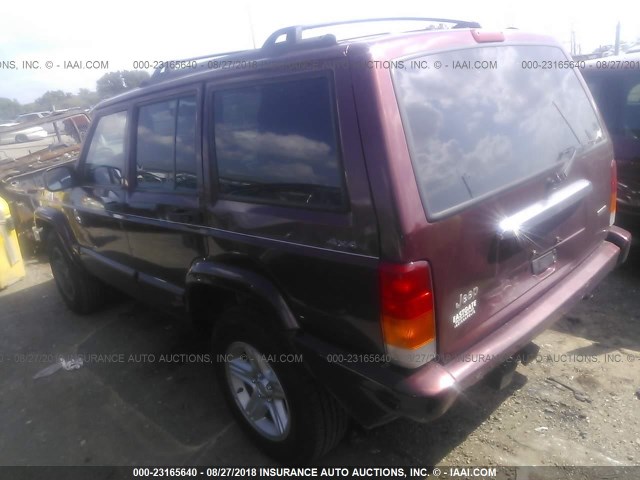 1J4FF68S9YL247720 - 2000 JEEP CHEROKEE LIMITED BURGUNDY photo 3