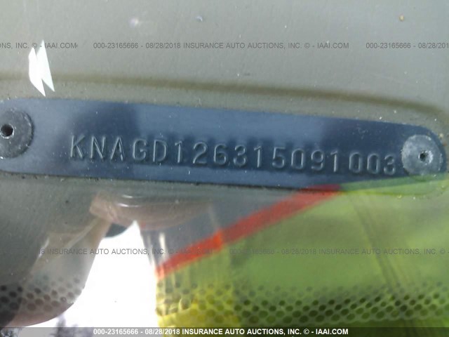 KNAGD126315091003 - 2001 KIA OPTIMA MAGENTIS/LX/SE BURGUNDY photo 9