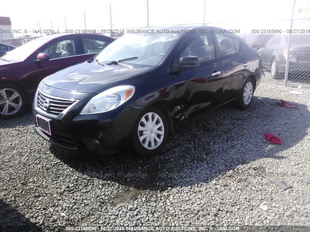 3N1CN7AP9CL908010 - 2012 NISSAN VERSA S/SV/SL BLACK photo 2