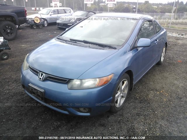 2HGFG12866H501527 - 2006 HONDA CIVIC EX BLUE photo 2