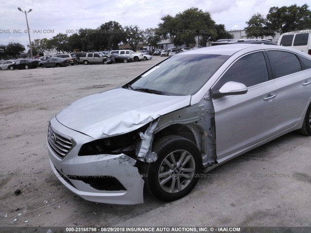 5NPE24AA1FH129293 - 2015 HYUNDAI SONATA ECO SILVER photo 6