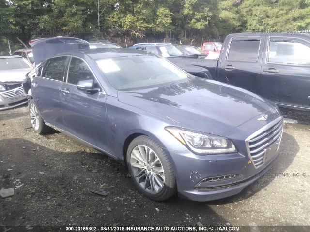 KMHGN4JE2FU073790 - 2015 HYUNDAI GENESIS 3.8L BLUE photo 1