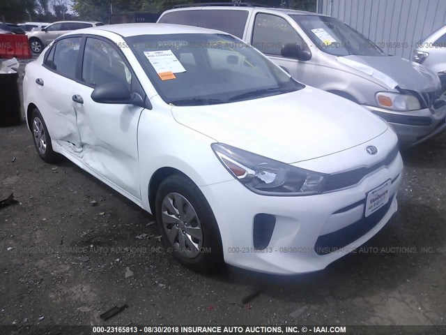 3KPA24AB0JE072069 - 2018 KIA RIO LX/S WHITE photo 1