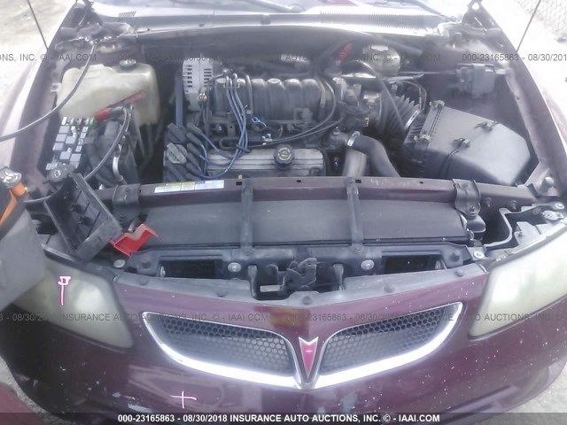 1G2HX54K324106448 - 2002 PONTIAC BONNEVILLE SE BURGUNDY photo 10