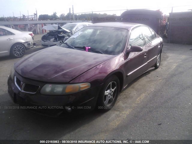 1G2HX54K324106448 - 2002 PONTIAC BONNEVILLE SE BURGUNDY photo 2