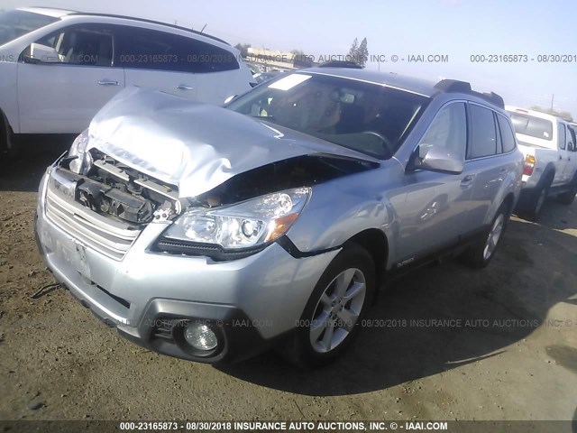 4S4BRBCCXE3298381 - 2014 SUBARU OUTBACK 2.5I PREMIUM SILVER photo 2