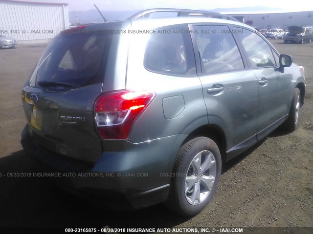 JF2SJABC3FH564093 - 2015 SUBARU FORESTER 2.5I GREEN photo 4