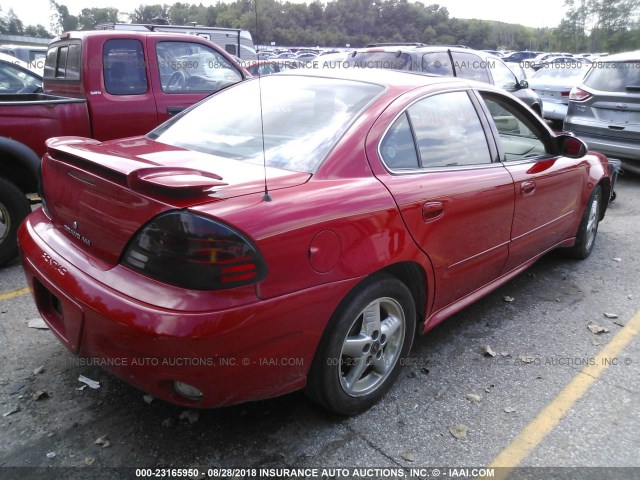 1G2NF52E44C109726 - 2004 PONTIAC GRAND AM SE1 RED photo 4