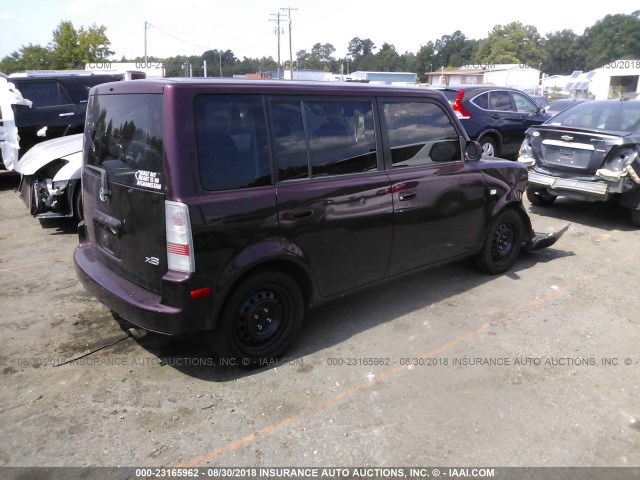 JTLKT324450208590 - 2005 TOYOTA SCION XB ბურგუნდია ფოტო 4