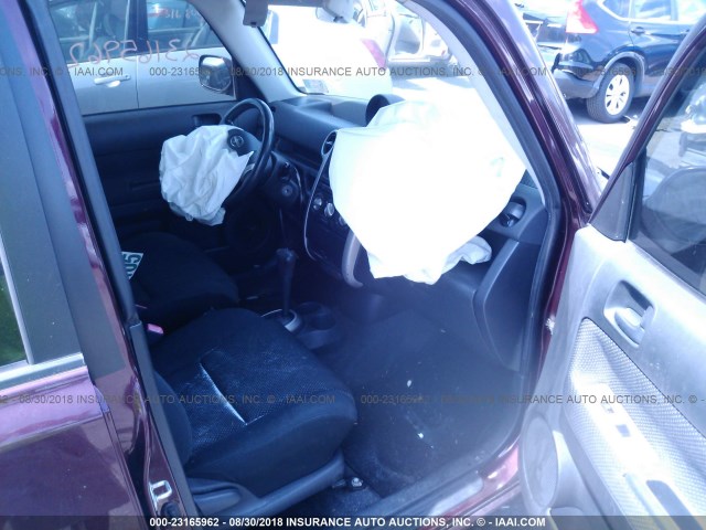 JTLKT324450208590 - 2005 TOYOTA SCION XB ბურგუნდია ფოტო 5