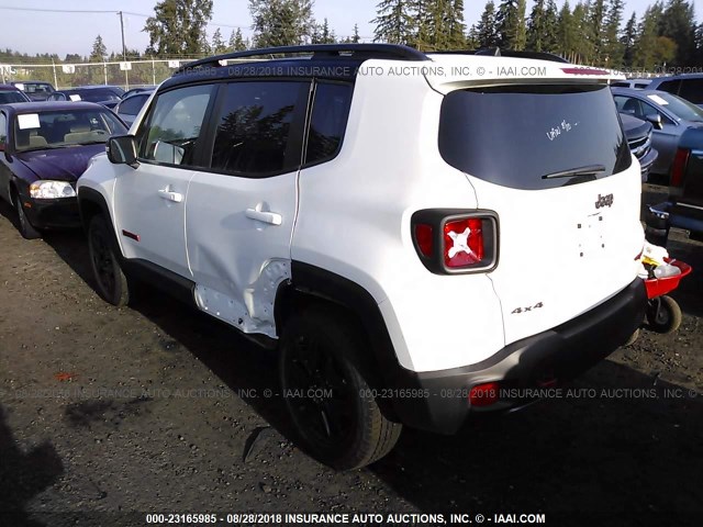 ZACCJBCB1JPG67125 - 2018 JEEP RENEGADE TRAILHAWK WHITE photo 3