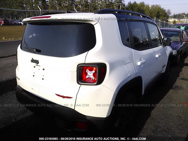 ZACCJBCB1JPG67125 - 2018 JEEP RENEGADE TRAILHAWK WHITE photo 4