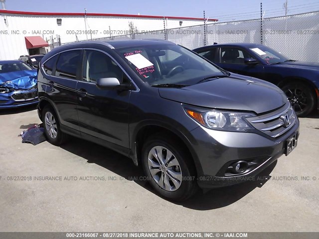 2HKRM4H70CH611688 - 2012 HONDA CR-V EXL GRAY photo 1