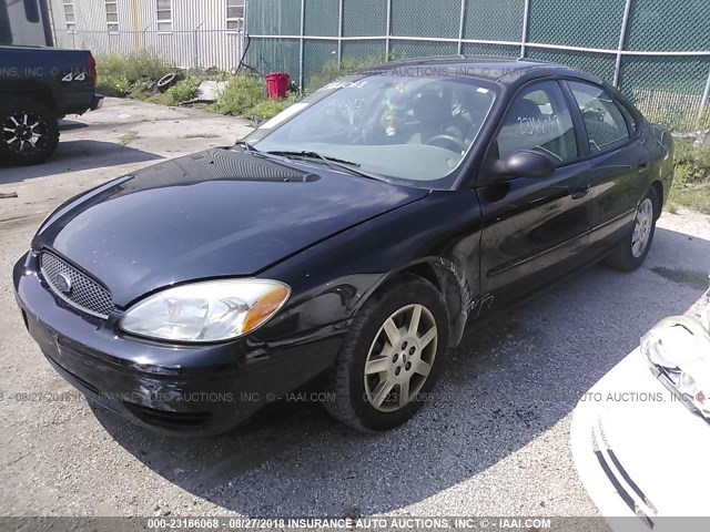 1FAHP53246A258636 - 2006 FORD TAURUS SE BLACK photo 2