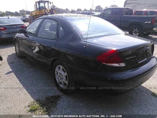 1FAHP53246A258636 - 2006 FORD TAURUS SE BLACK photo 3