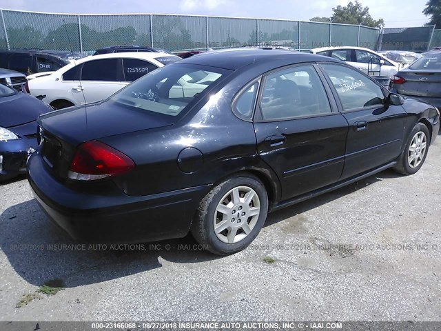 1FAHP53246A258636 - 2006 FORD TAURUS SE BLACK photo 4