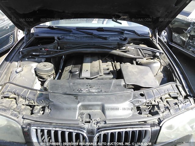 WBXPA73454WB29444 - 2004 BMW X3 2.5I BLACK photo 10