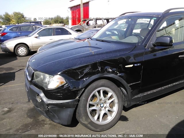 WBXPA73454WB29444 - 2004 BMW X3 2.5I BLACK photo 6