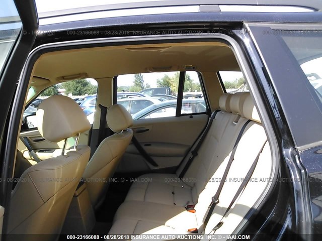 WBXPA73454WB29444 - 2004 BMW X3 2.5I BLACK photo 8