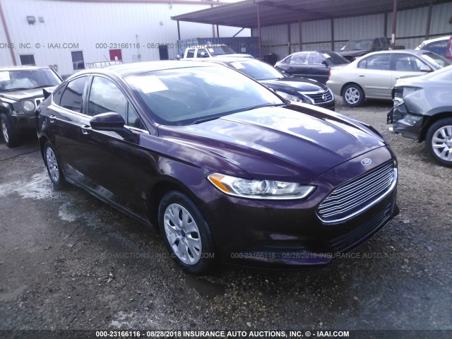 3FA6P0G72DR277530 - 2013 FORD FUSION S BURGUNDY photo 1
