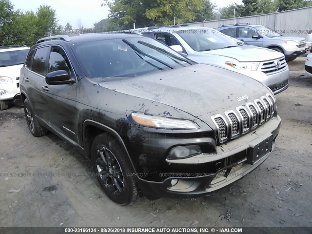 1C4PJMCB1EW274926 - 2014 JEEP CHEROKEE LATITUDE BLACK photo 1