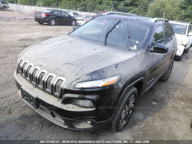 1C4PJMCB1EW274926 - 2014 JEEP CHEROKEE LATITUDE BLACK photo 2