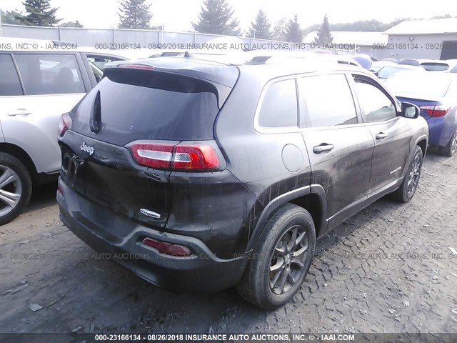 1C4PJMCB1EW274926 - 2014 JEEP CHEROKEE LATITUDE BLACK photo 4