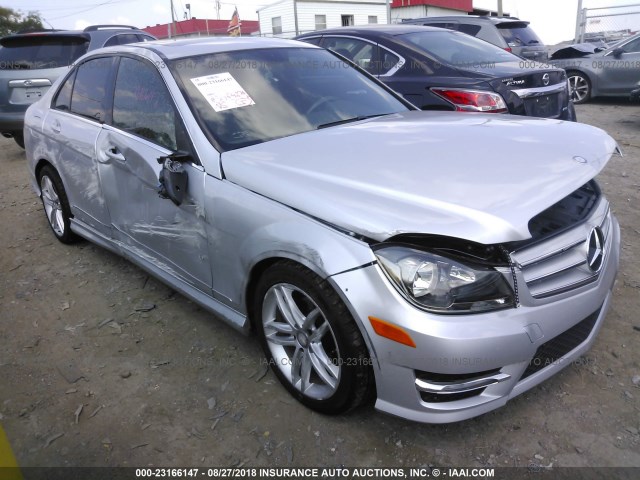 WDDGF4HBXDR275568 - 2013 MERCEDES-BENZ C 250 SILVER photo 1