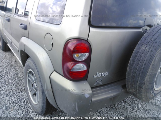 1J4GK38KX6W115642 - 2006 JEEP LIBERTY RENEGADE GOLD photo 6