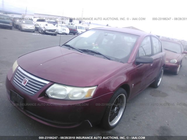 1G8AJ55F76Z193371 - 2006 SATURN ION LEVEL 2 勃艮第红 照片 2