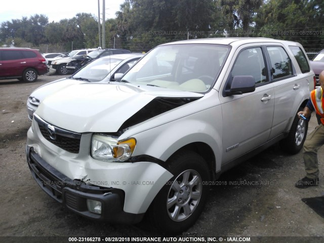 4F2CZ02Z78KM16027 - 2008 MAZDA TRIBUTE I SILVER photo 2