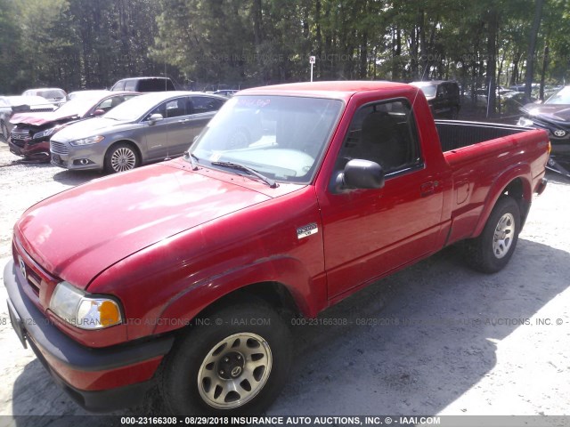 4F4YR12U72TM11578 - 2002 MAZDA B3000 RED photo 2