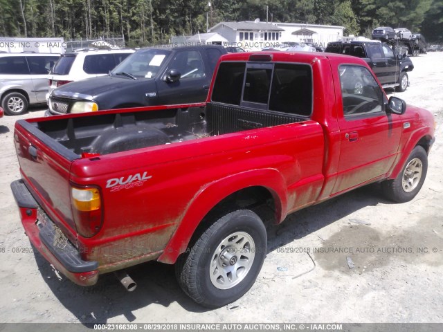 4F4YR12U72TM11578 - 2002 MAZDA B3000 RED photo 4