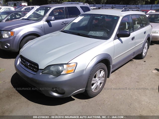 4S4BP61C057381147 - 2005 SUBARU LEGACY OUTBACK 2.5I SILVER photo 2