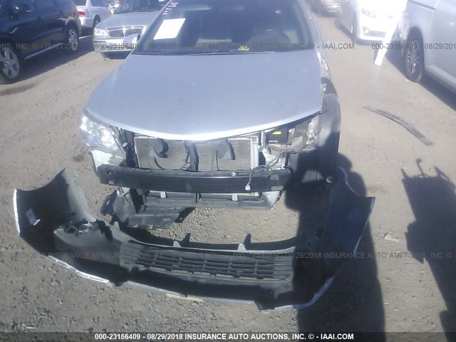 4T4BF1FK0CR247684 - 2012 TOYOTA CAMRY SE/LE/XLE SILVER photo 6