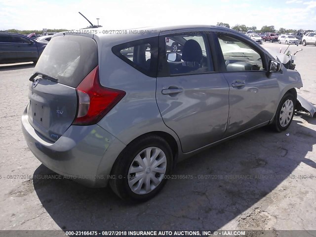 3N1CE2CP1FL408556 - 2015 NISSAN VERSA NOTE S/S PLUS/SV/SL/SR GRAY photo 4